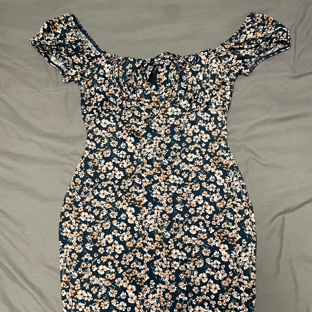 Windsor Teal Floral Mini Dress
